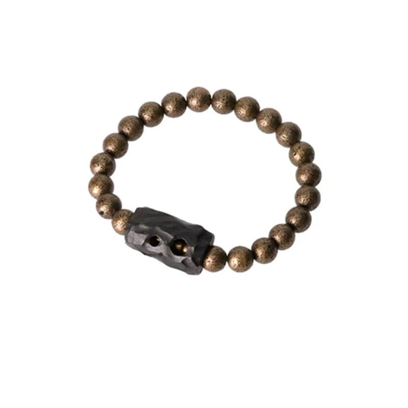 Braccialetto di perline di pace, equilibrio, in rame, legno di ebano del Tibet, Buddha Stones - Image 10