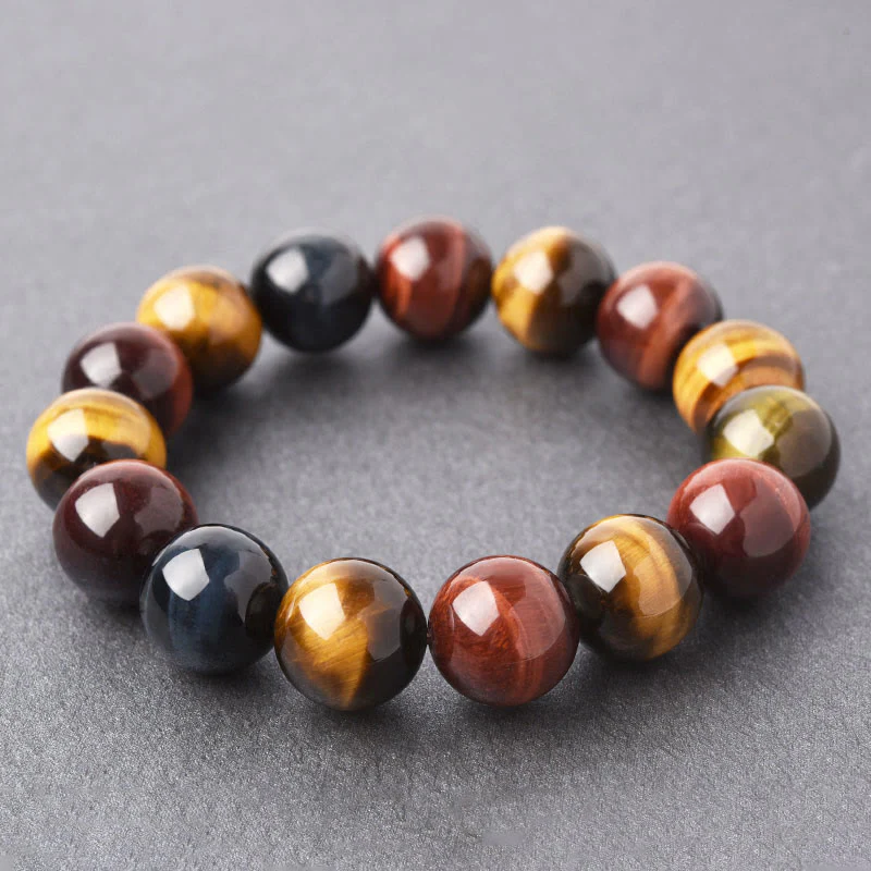 Braccialetto di protezione positiva con occhio di tigre naturale Buddha Stones - Image 10