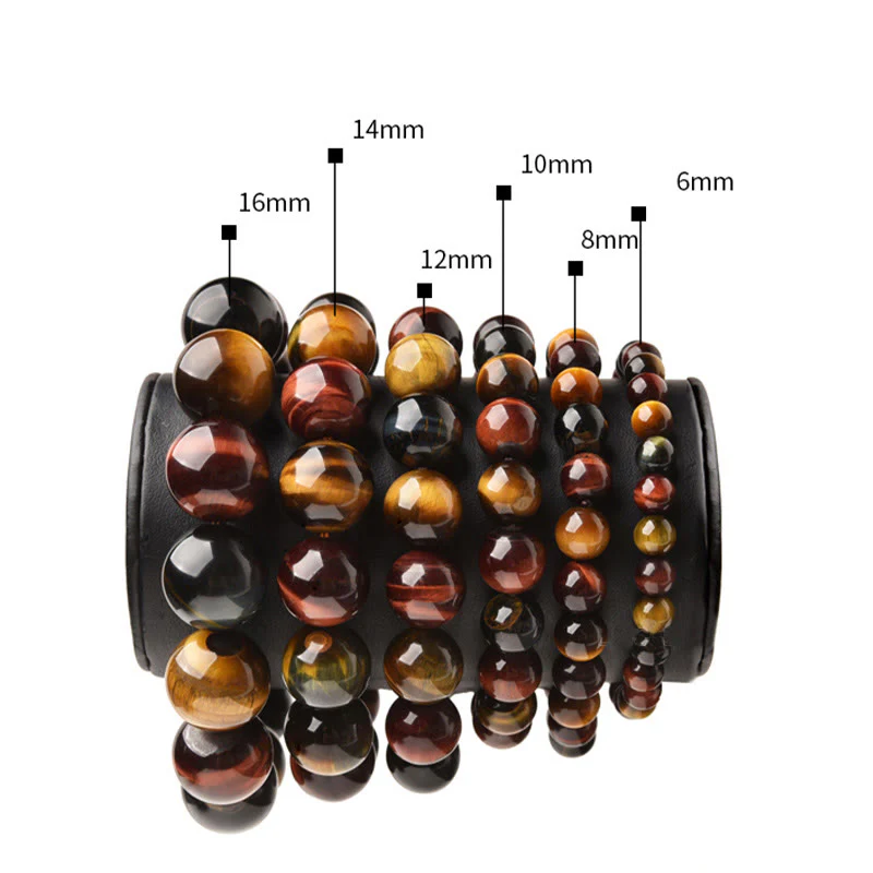 Braccialetto di protezione positiva con occhio di tigre naturale Buddha Stones - Image 17