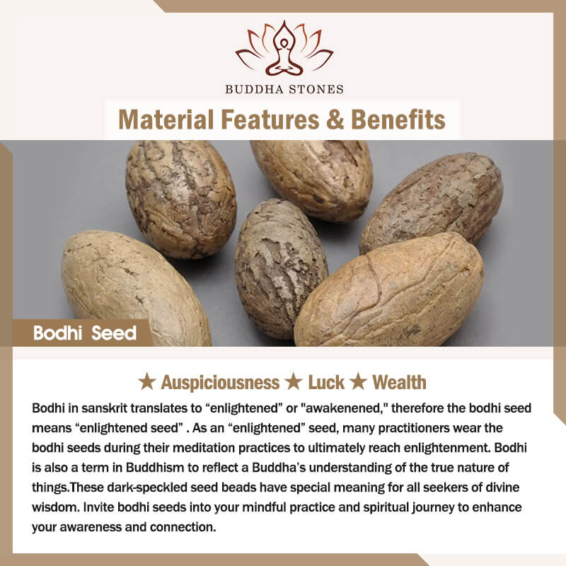 Braccialetto di saggezza di Mala Harmony Bodhi Seed Buddha Stones - Image 12