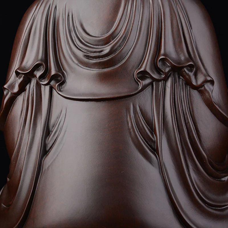 Buddha Stones Avalokitesvara Ebano Loto Armonia Benedizione Decorazione della casa - Image 7