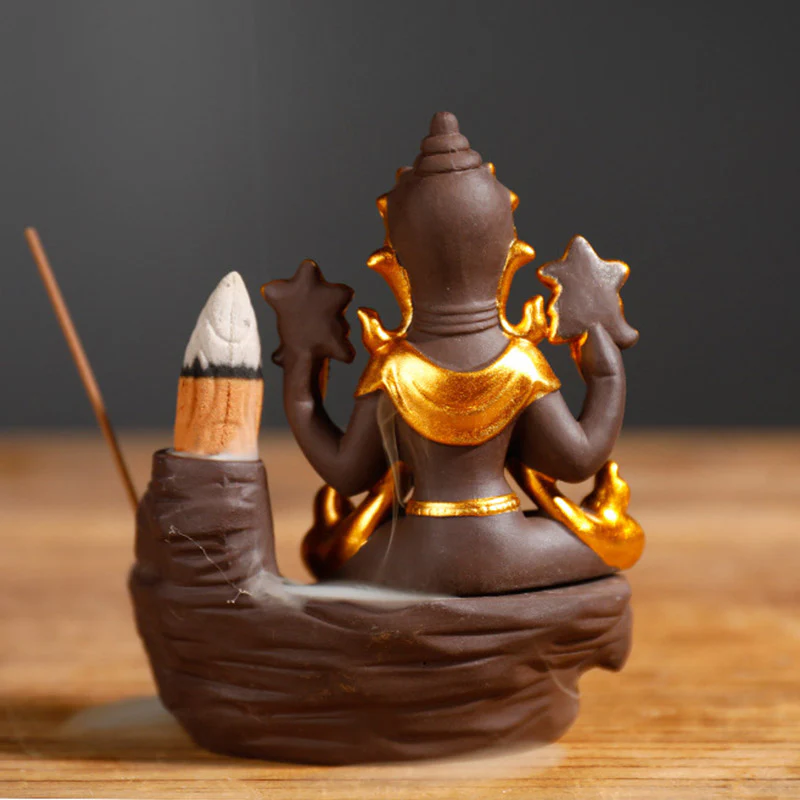 Buddha Stones Buddha tibetano bruciatore di incenso curativo decorazione - Image 3