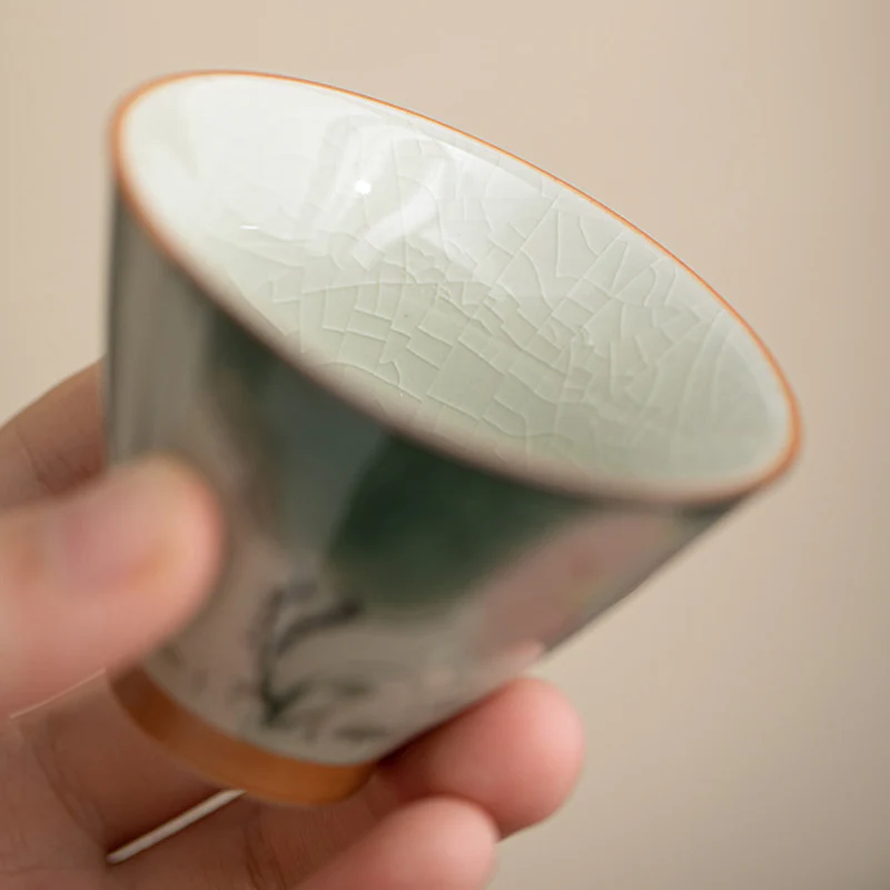 Buddha Stones Cachi Barca Koi Pesce Loto Tazza da tè in ceramica Kung Fu Tazza da tè 50ml - Image 8