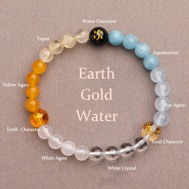 Buddha Stones Cinque Elementi Vari Agata Cristallo Pietra del Sole Bracciale della Saggezza - Image 18