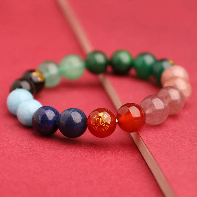 Buddha Stones Cinque Elementi Vari Agata Cristallo Pietra del Sole Bracciale della Saggezza - Image 47