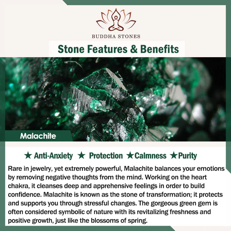 Buddha Stones Cinque Elementi Vari Agata Cristallo Verde Fantasma Quarzo Rutilato Uva Verde Agata Malachite Braccialetto della Fortuna - Image 10