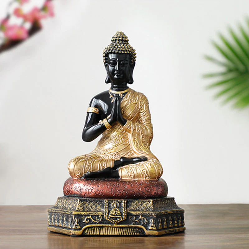 Buddha Stones Statua in resina della compassione del Buddha Decorazione - Image 18