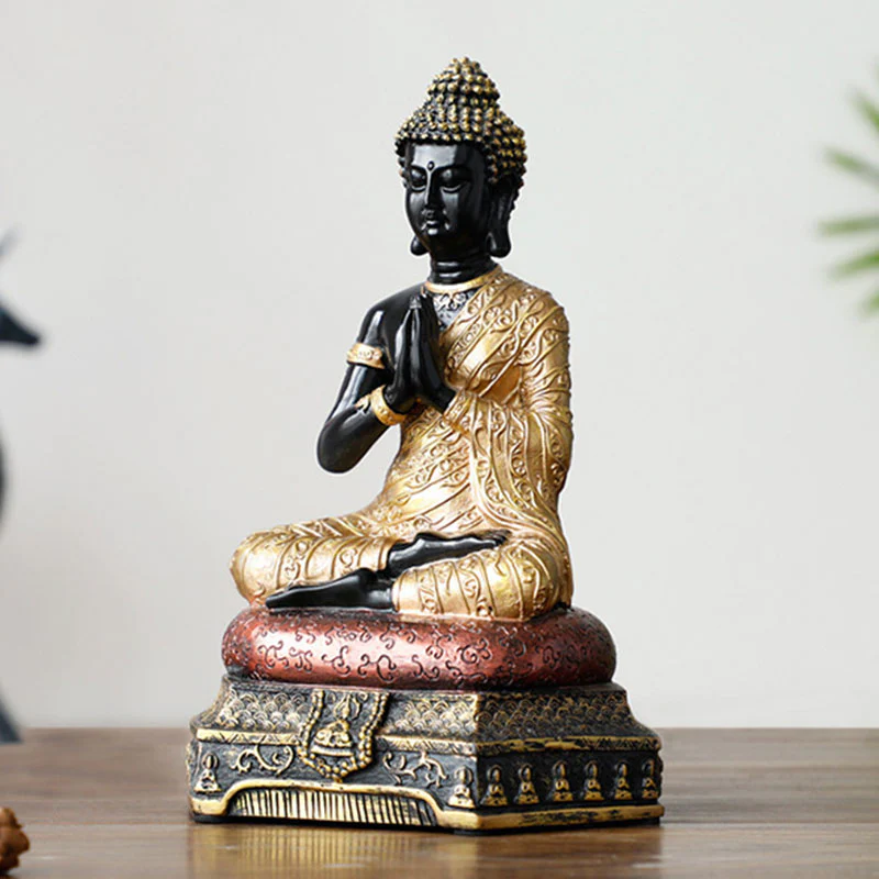 Buddha Stones Statua in resina della compassione del Buddha Decorazione - Image 19