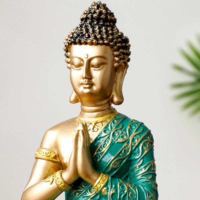 Buddha Stones Statua in resina della compassione del Buddha Decorazione - Image 8