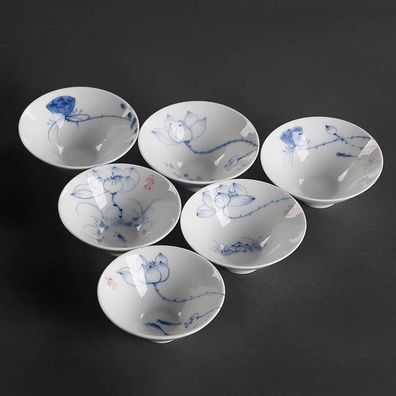 Buddha Stones Vintage Prugna Orchidea Bambù Crisantemo Loto Koi Pesce Tazza da Tè in Ceramica Kung Fu Tazze da Tè - Image 11