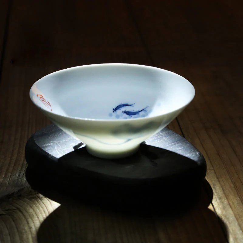 Buddha Stones Vintage Prugna Orchidea Bambù Crisantemo Loto Koi Pesce Tazza da Tè in Ceramica Kung Fu Tazze da Tè - Image 23