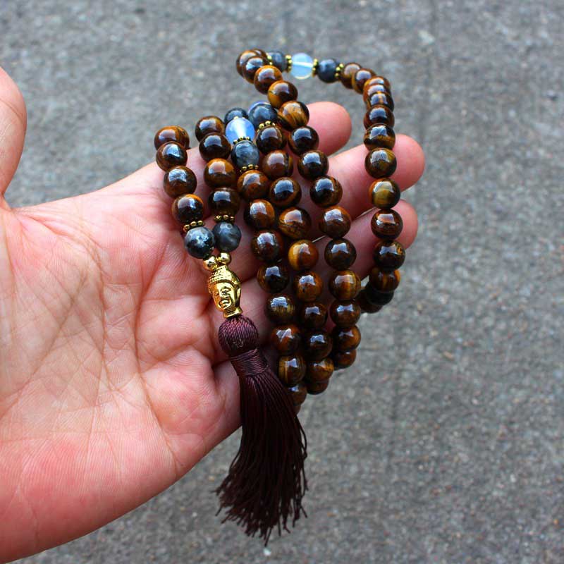 Collana con ciondolo a forma di nappa con Buddha Stones - Image 4