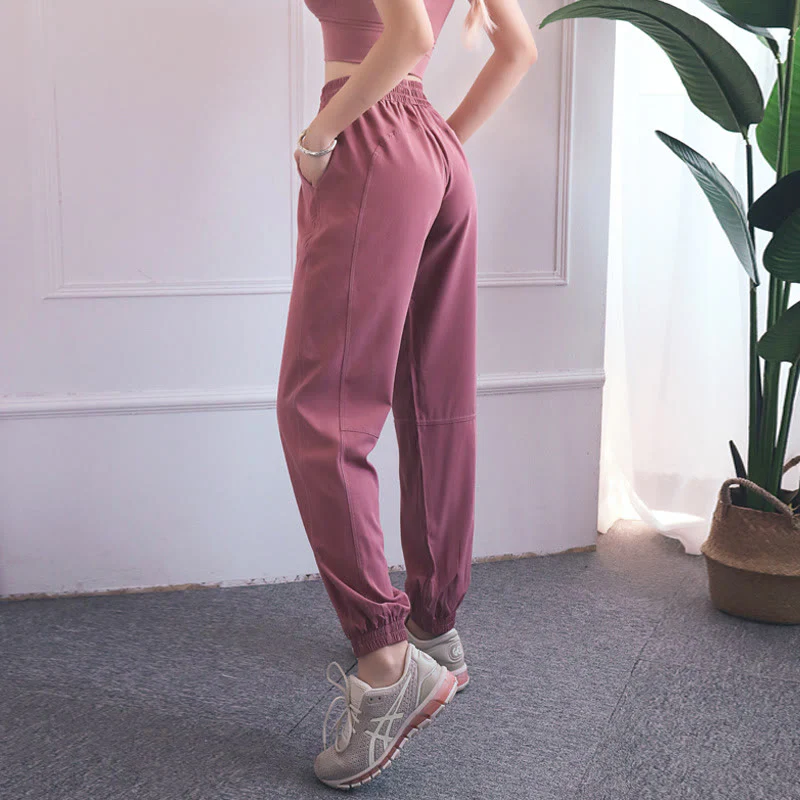 Pantaloni da jogging sportivi da yoga fitness a vita alta con tasche Buddha Stones - Image 26