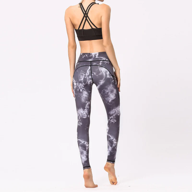 Pantaloni da yoga da donna con stampa colorata Buddha Stones Leggings sportivi da fitness - Image 8