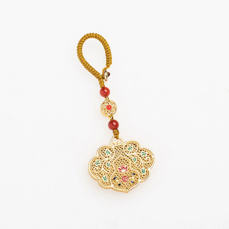 Portachiavi con ciondolo a forma di lucchetto con Buddha Stones, carattere Fu, fortuna e benedizione - Image 13